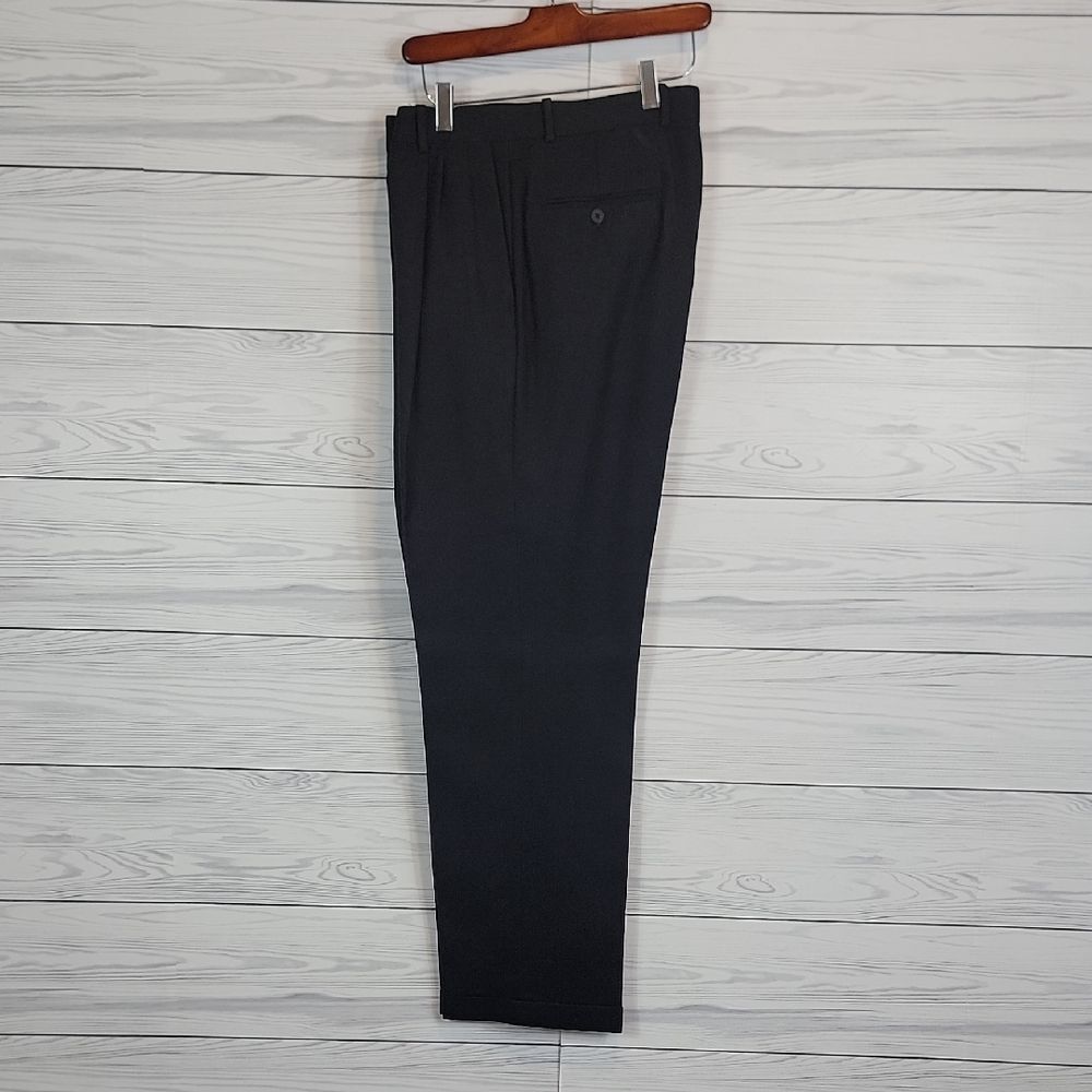 Joseph & Feiss Mens Wool Dress Pants - Black Size 34